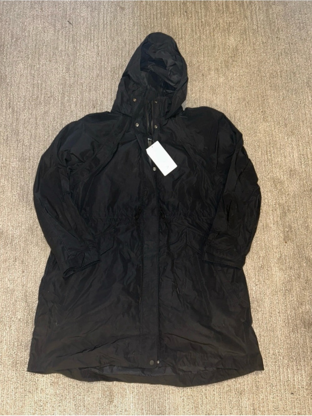 NWT Athleta Black Hooded Windout Jacket